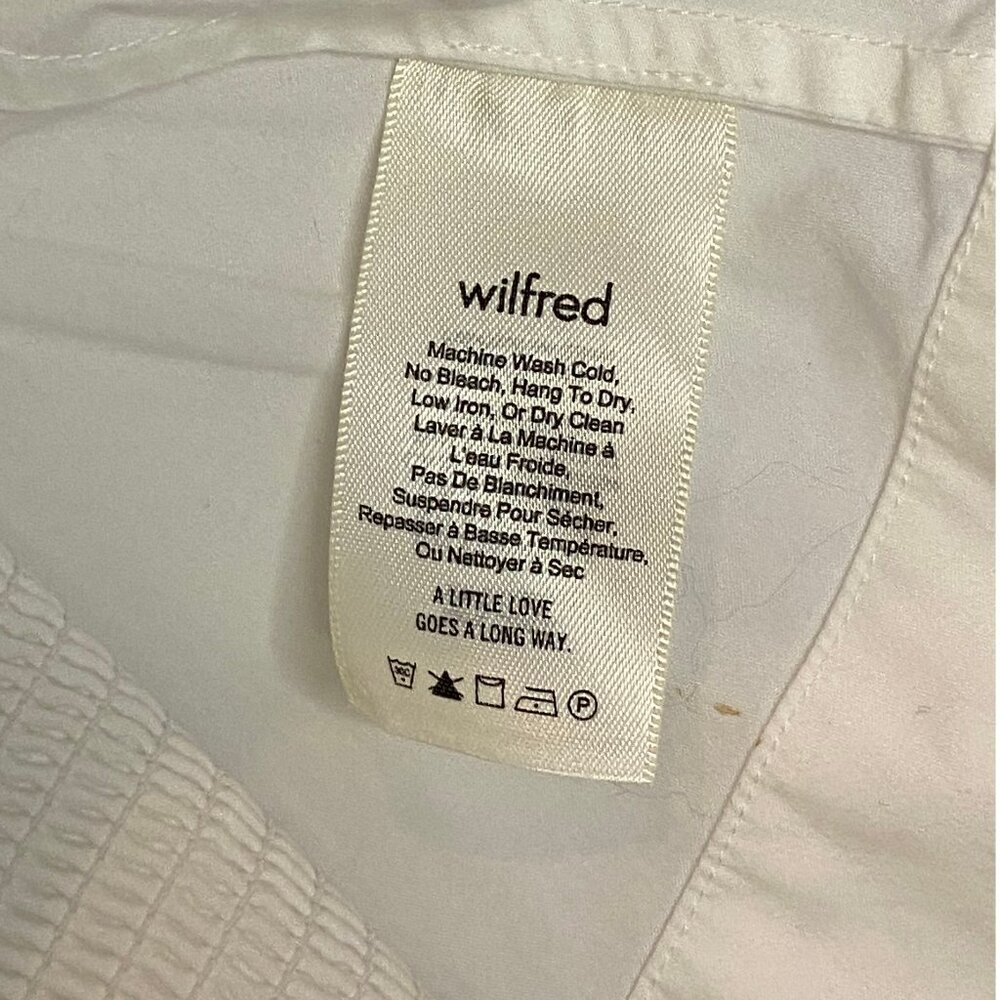 Wilfred white Bonaventure strapless cropped top size S - Picture 5 of 5